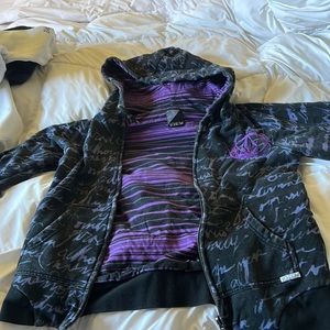 A reversible Volcom hoodie from the early 2000’s.